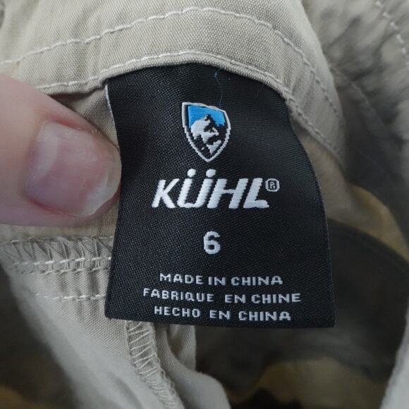 Kuhl Pants Womens 6 Khaki Tan Cargo Capri Outdoor Hiking Utility Roll Leg Pocket - Picture 11 of 16